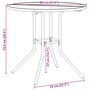 Voir la diapositive 6 : VIDAXL Table de patio ronde anthracite acier enduit de poudre