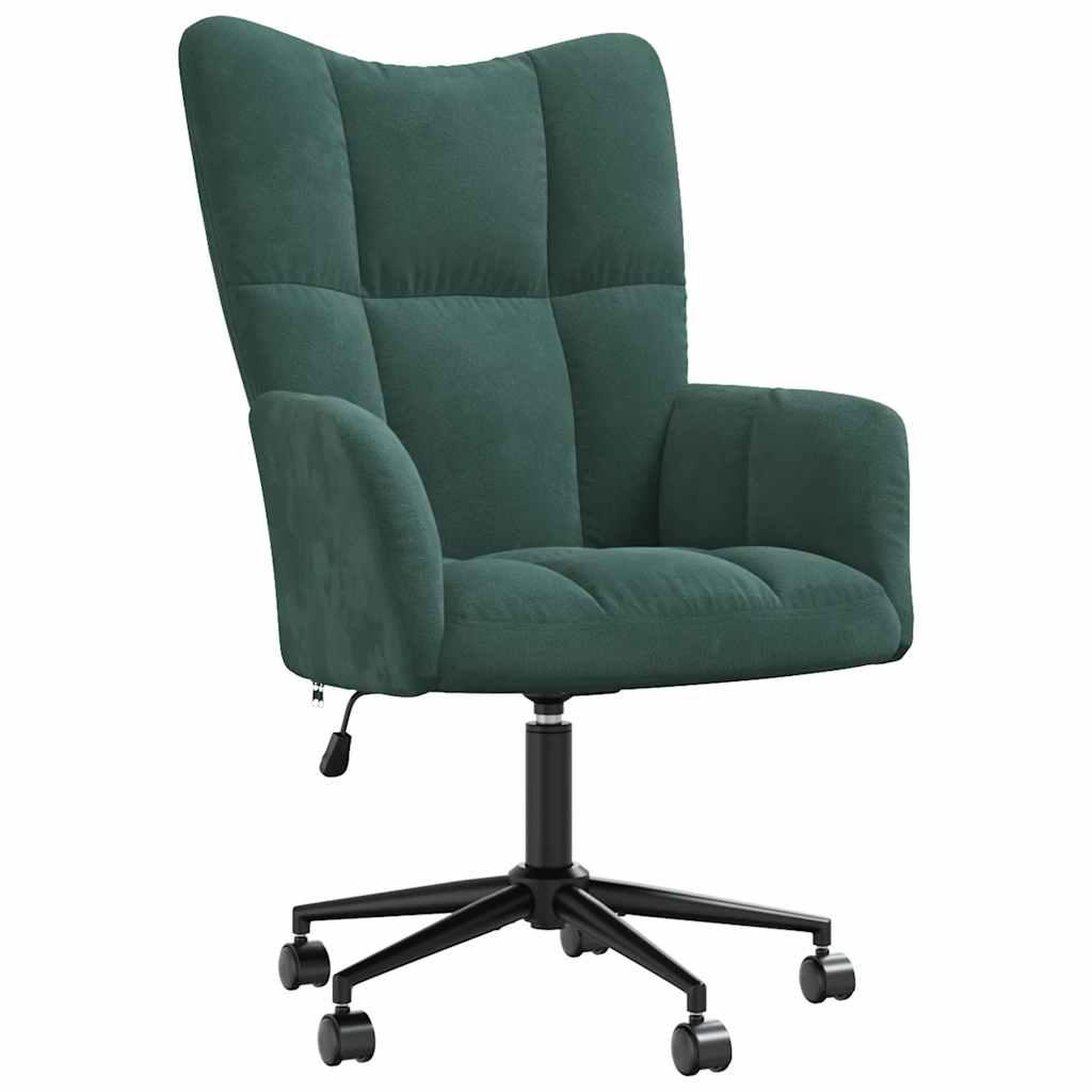Voir la diapositive 2 : VIDAXL Chaise de relaxation Vert fonce Velours