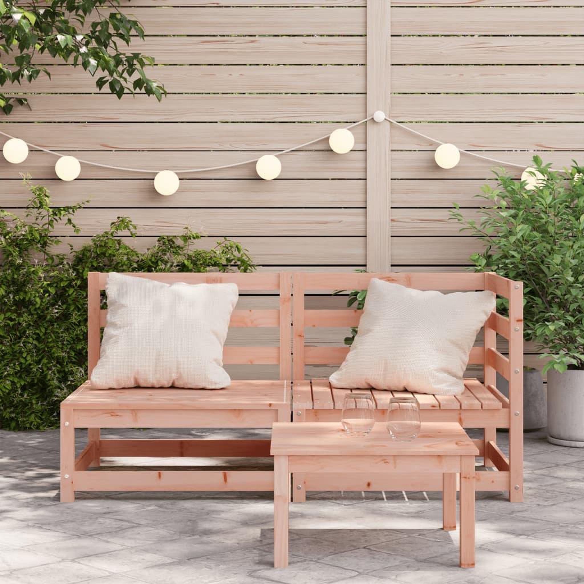 Voir la diapositive 3 : VIDAXL Canape de jardin 2 places bois massif de douglas