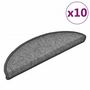 Voir la diapositive 2 : VIDAXL Tapis d'escalier 10 pcs 56x17x3 cm Gris fonce