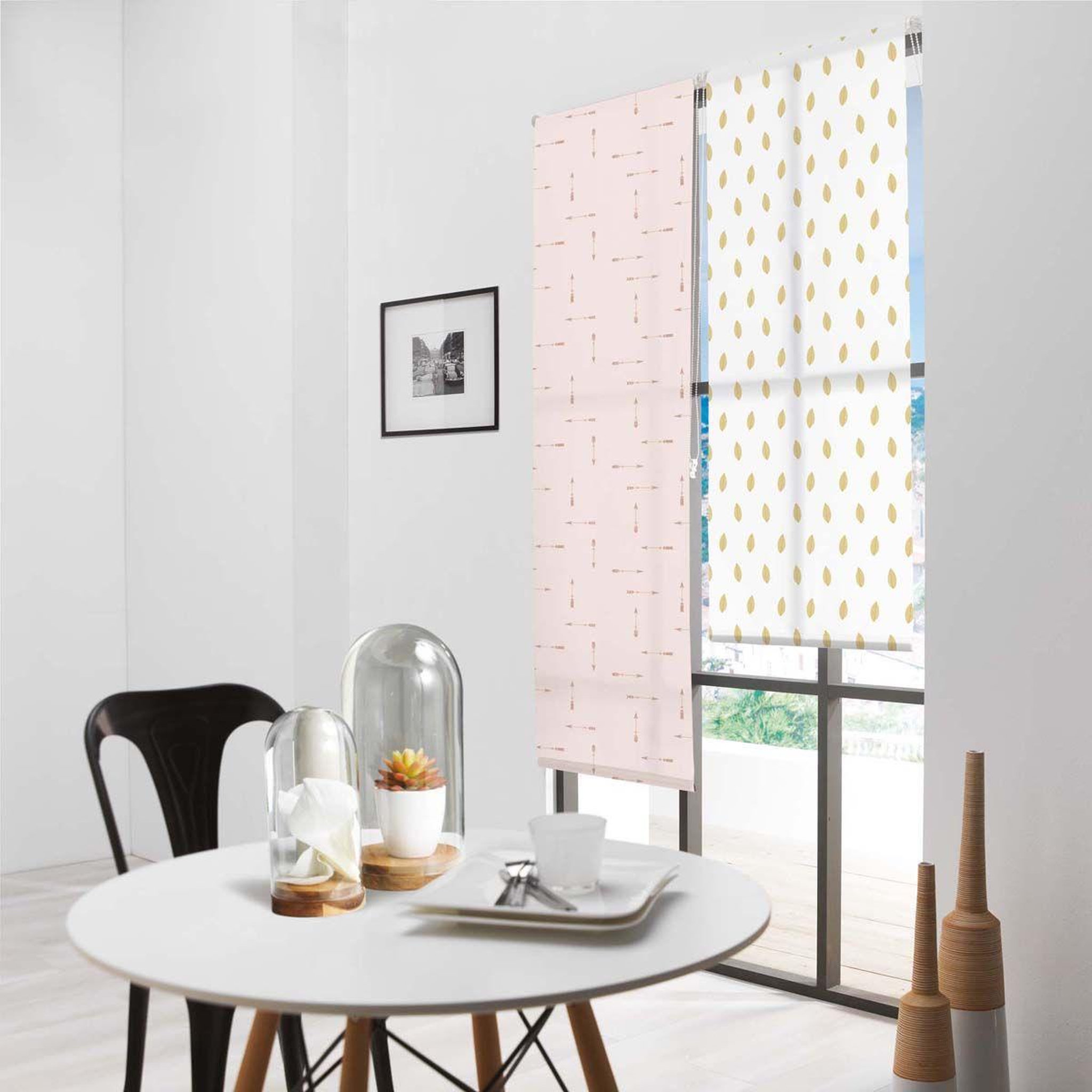 Voir la diapositive 3 : Douceur d'Intérieur Store enrouleur tamisant  flechaline  60x180cm rose
