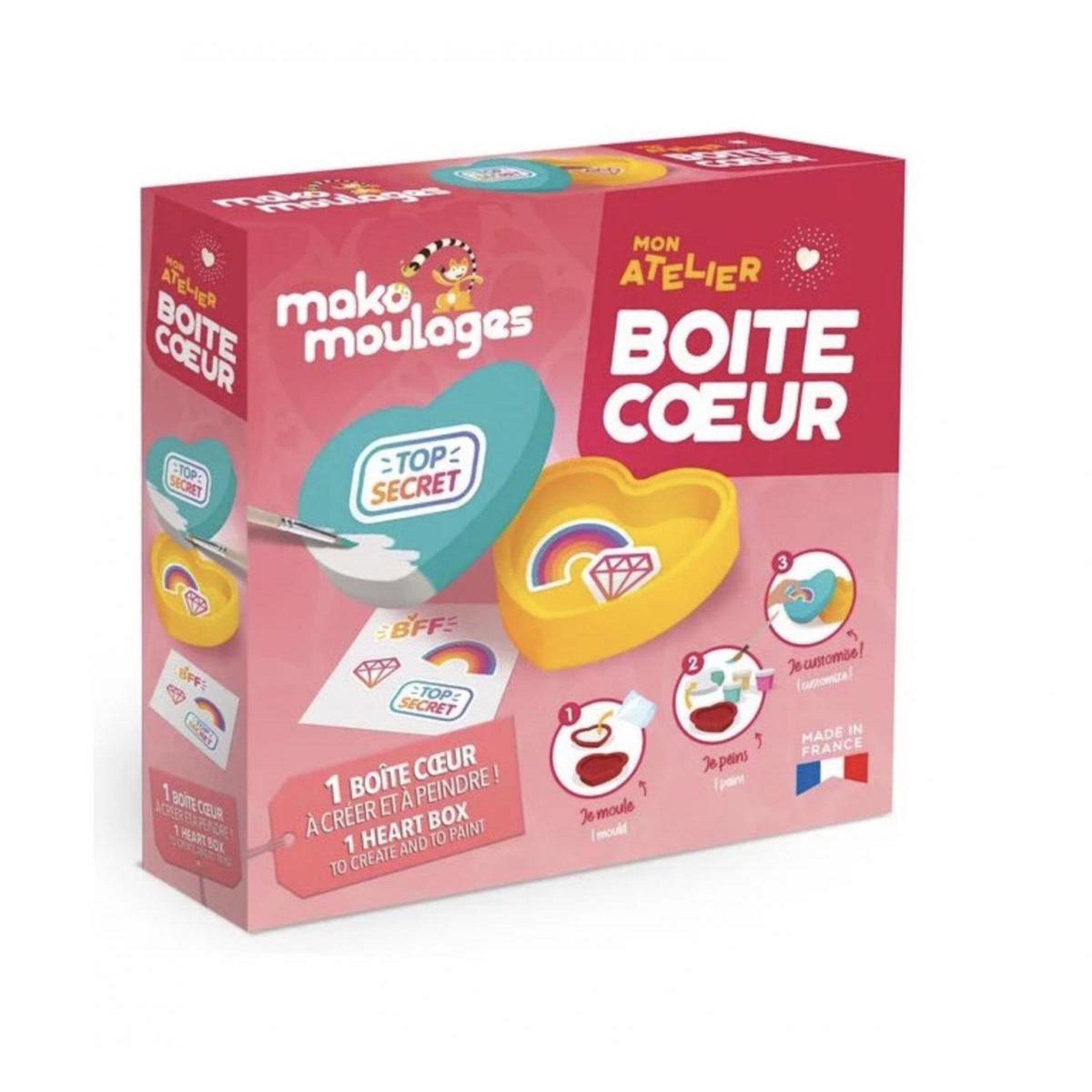 Voir la diapositive 1 : Mako Creations Mon atelier Boite Coeur - Mako Moulages