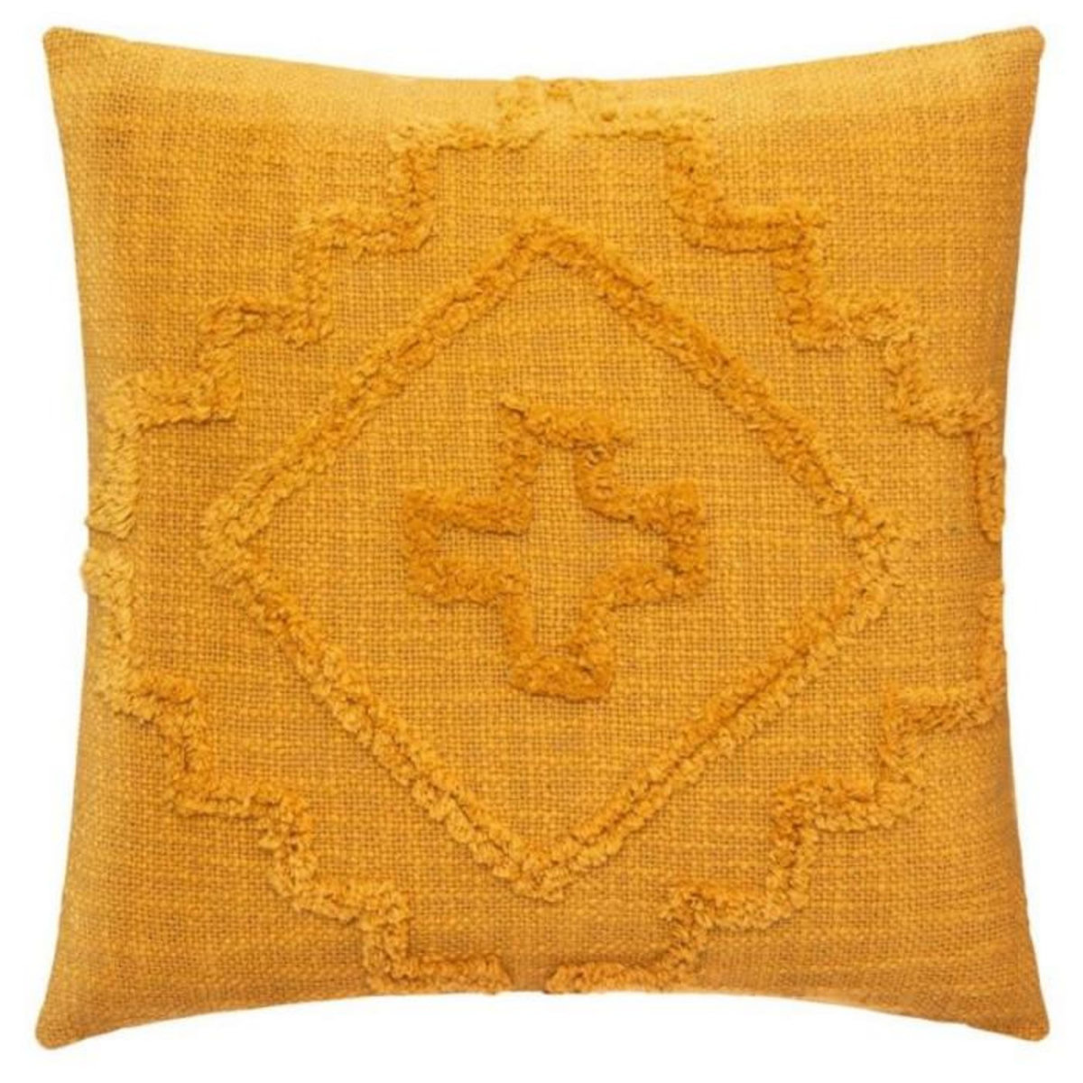 ATMOSPHERA Coussin Déco Tufté  Inca  40x40cm Ocre