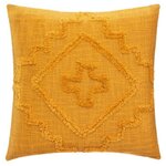 ATMOSPHERA Coussin Déco Tufté  Inca  40x40cm Ocre