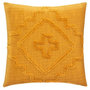 Voir la diapositive 1 : ATMOSPHERA Coussin Déco Tufté  Inca  40x40cm Ocre