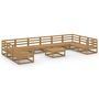 Voir la diapositive 2 : VIDAXL Salon de jardin 11 pcs bois de pin massif