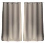 TOILINUX Lot de 2 Rideaux unis occultants avec œillets. Coloris disponibles : Marron, Rose, Jaune, Blanc, Bleu, Rouge, Gris, Noir