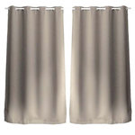 TOILINUX Lot de 2 Rideaux unis occultants avec œillets. Coloris disponibles : Blanc, Gris, Jaune, Rose, Noir, Marron, Bleu, Rouge