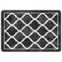 Voir la diapositive 2 : VIDAXL Tapis lavable noir et blanc 120x180 cm antiderapant