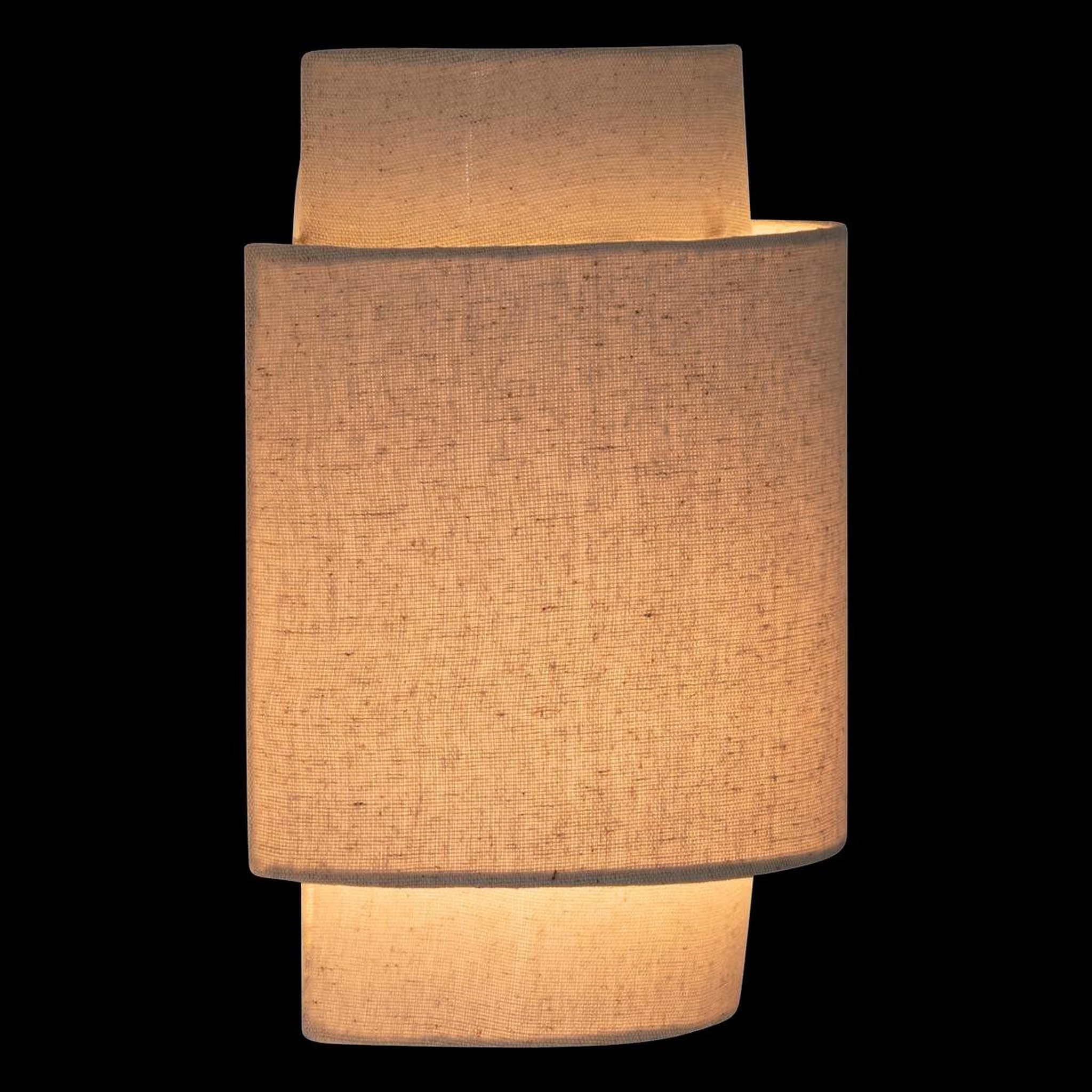 Voir la diapositive 3 : ATMOSPHERA Applique Murale en Lin  Nahel  27cm Beige