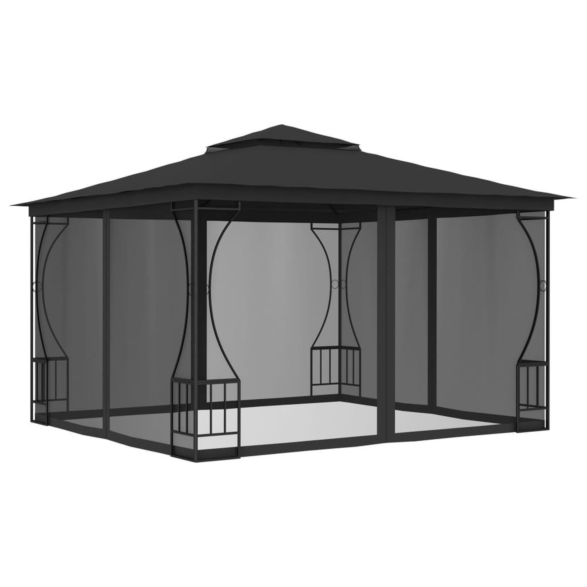 Voir la diapositive 1 : VIDAXL Tonnelle avec moustiquaire 300x300x265 cm Anthracite