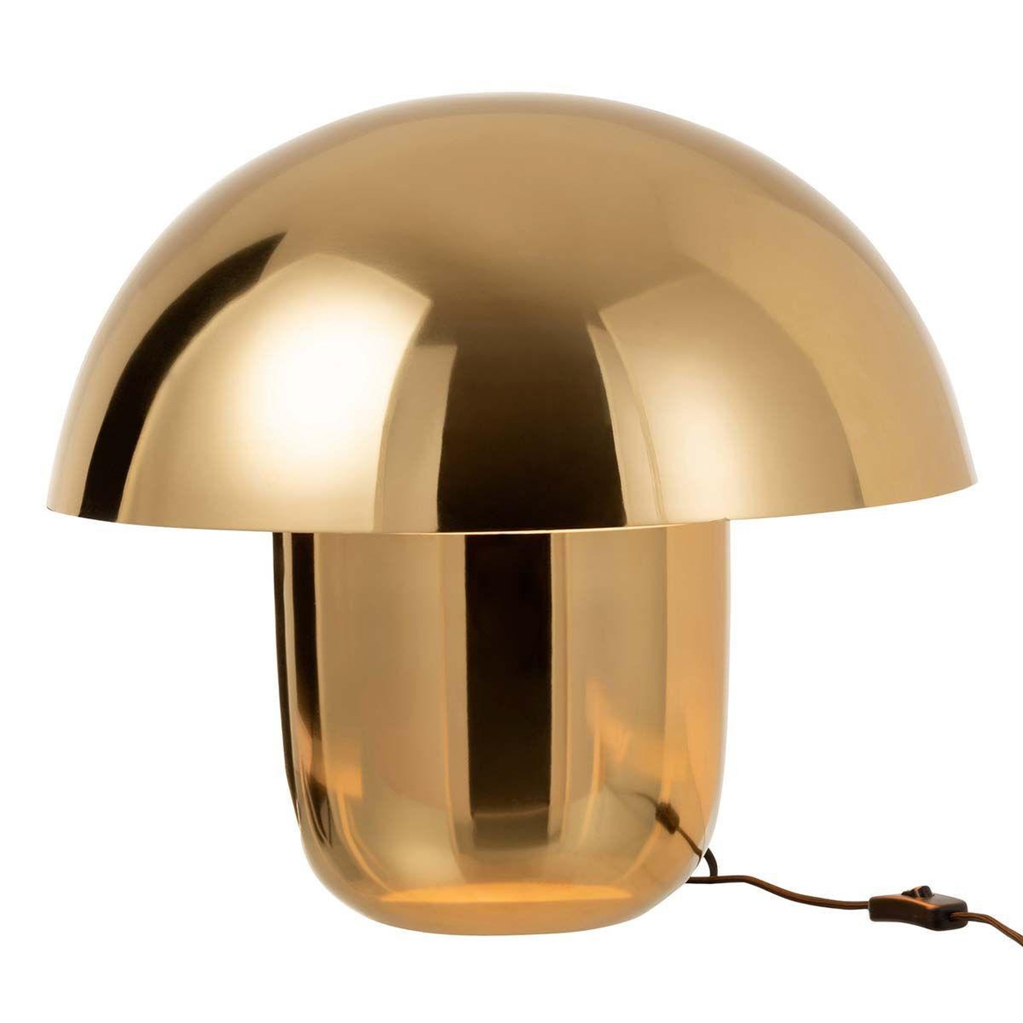 Voir la diapositive 2 : J-LINE Lampe à poser design  champignon  40cm or