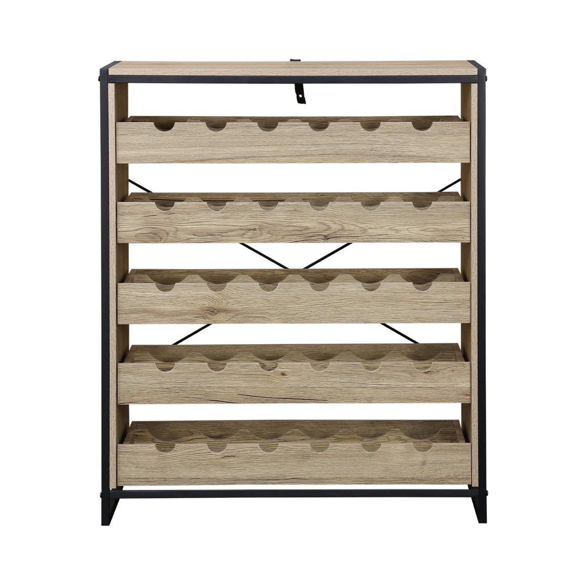 SWEEEK Etagères range bouteilles. Loft. 5 tiroirs. 5 étagères L 75 CM x l 40 CM x H 90 CM