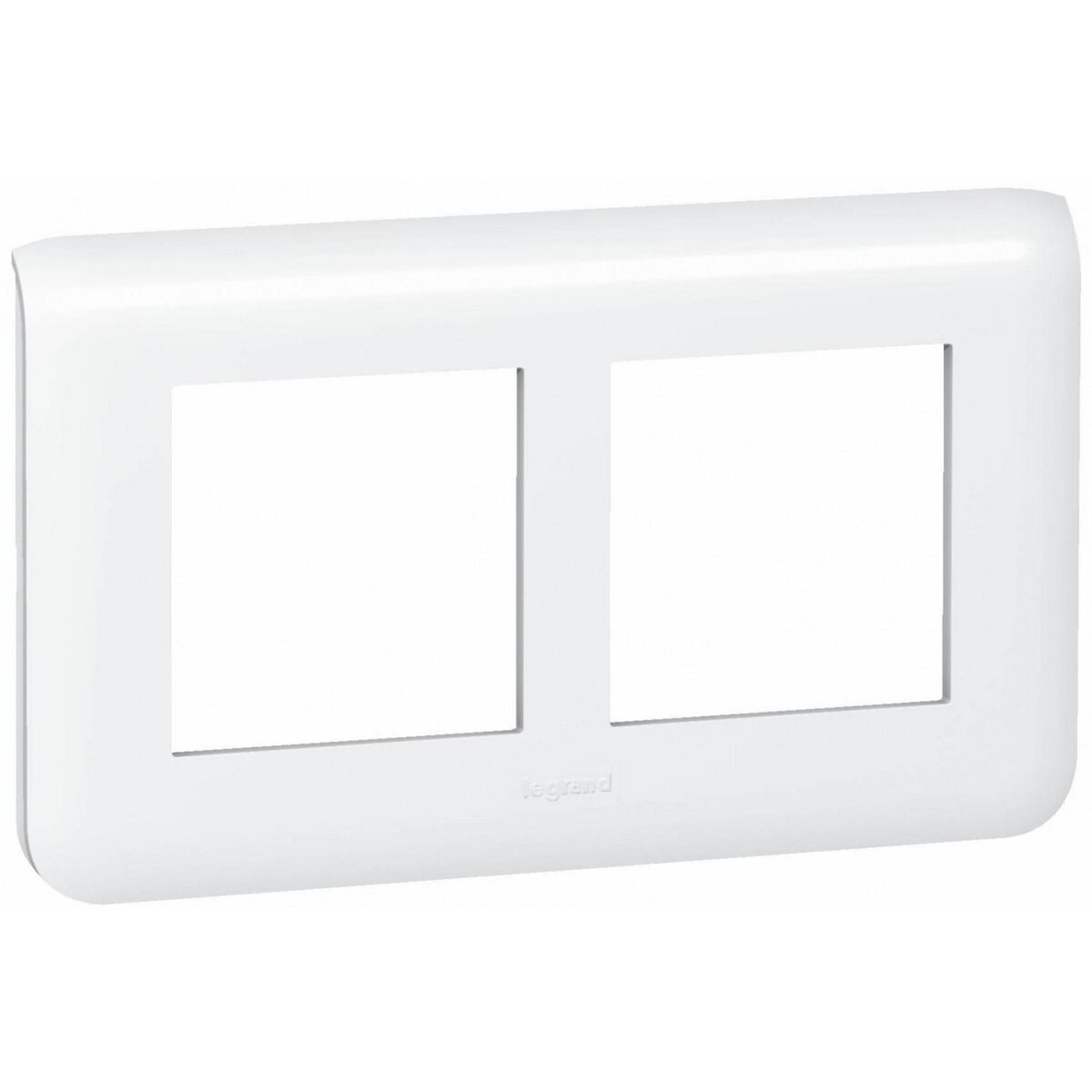 Legrand Plaque double horizontal Mosaic, LEGRAND blanc