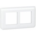 Legrand Plaque double horizontal Mosaic, LEGRAND blanc