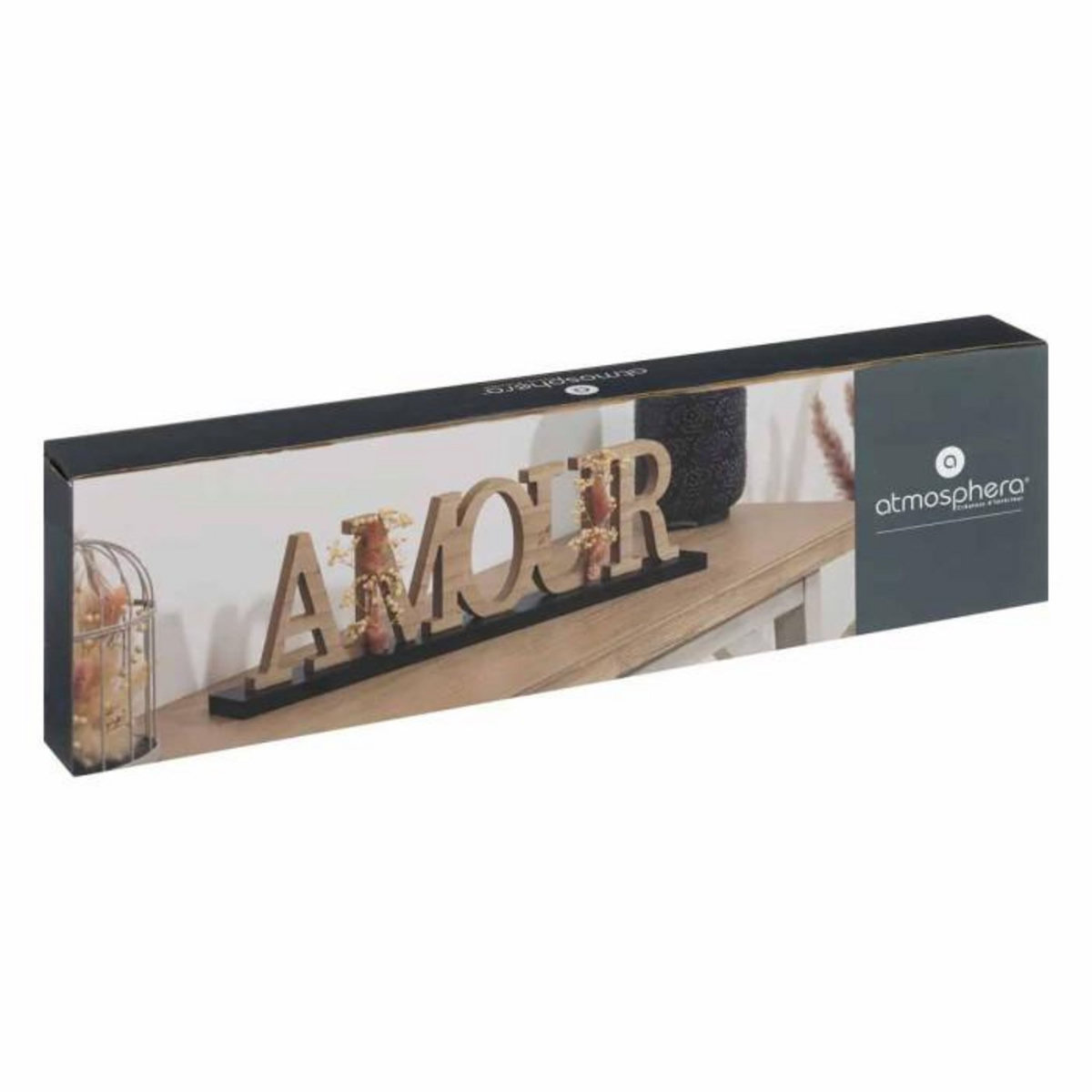 ATMOSPHERA Mot Déco à Poser  Amour  50cm Naturel
