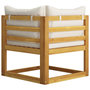 Voir la diapositive 5 : VIDAXL Banc de jardin a 2 places avec coussins blanc creme