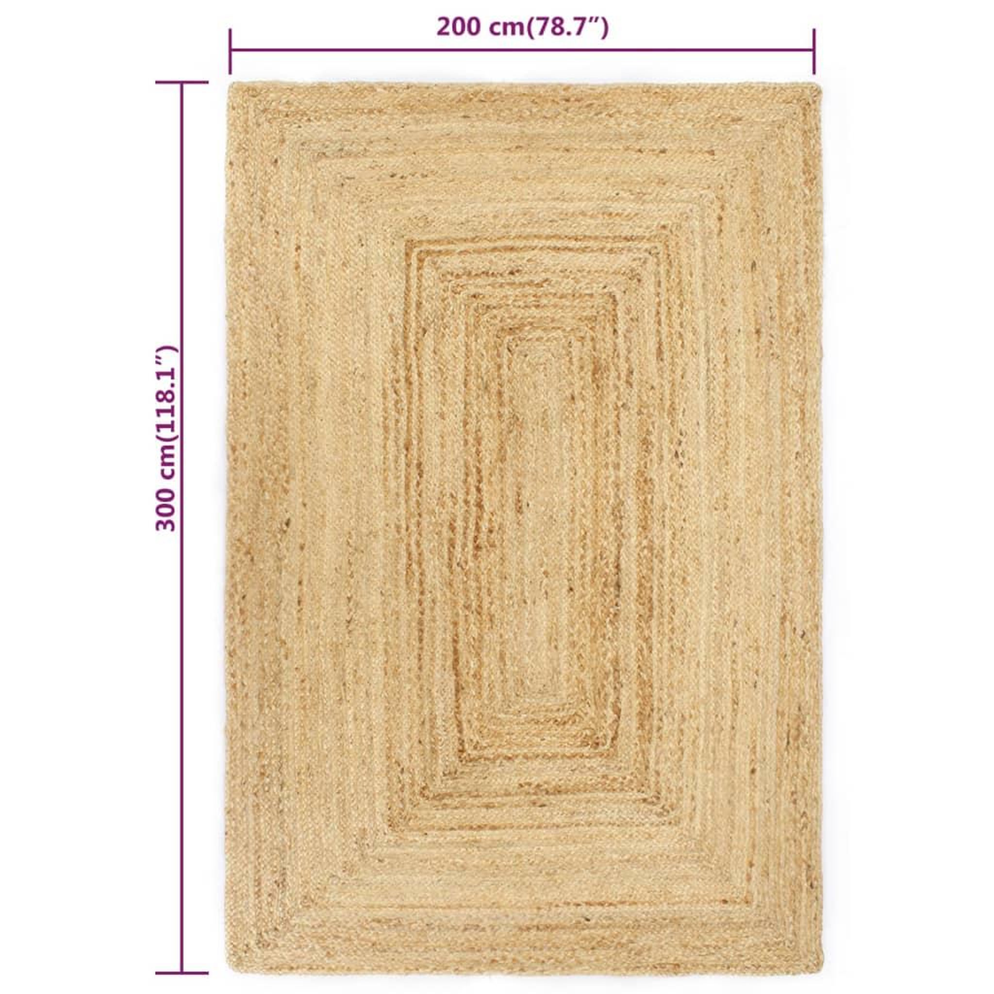 Voir la diapositive 6 : VIDAXL Tapis fait a la main Jute 200x300 cm