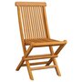 Voir la diapositive 3 : VIDAXL Chaises de jardin et coussins bleu lot de 6 Bois de teck massif
