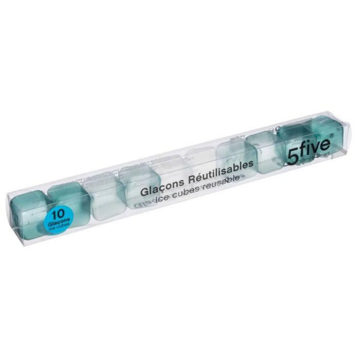 FIVE Lot de 10 Glaçons  Réutilisables  2cm Multicolore