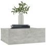 Voir la diapositive 3 : VIDAXL Table de chevet flottante Gris beton Bois d'ingenierie