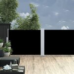 VIDAXL Auvent lateral retractable Noir 120 x 1000 cm