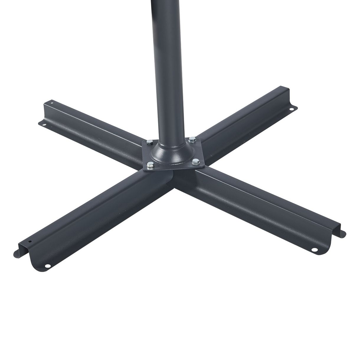 GARDENSTAR Parasol déporté rond D3 x H2.45 m gris bleuté  LEA