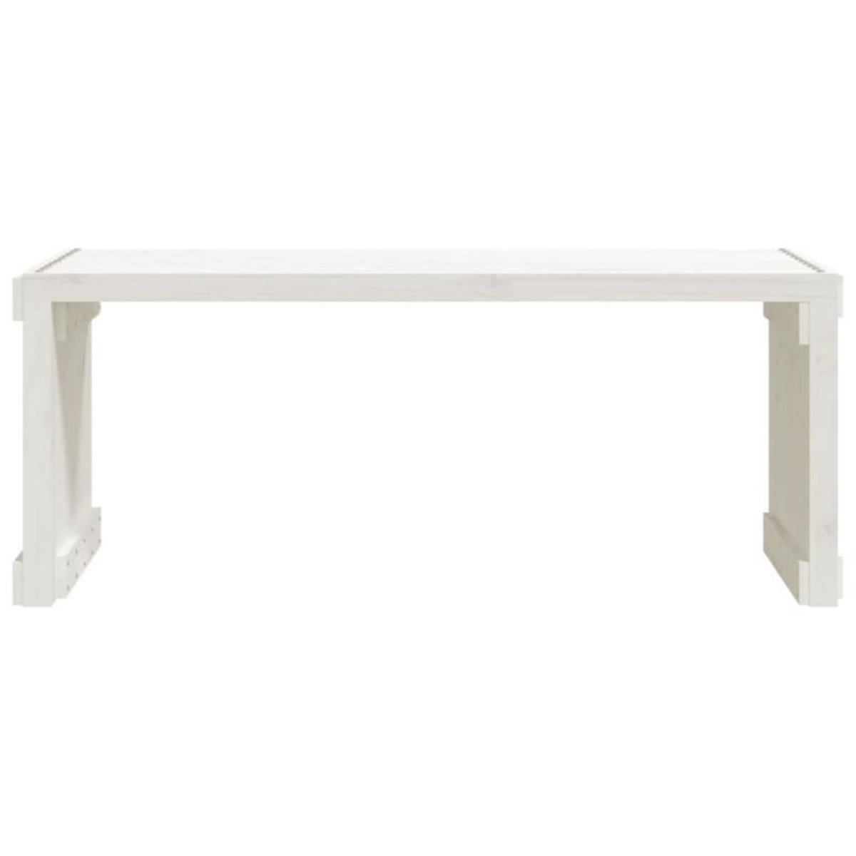 VIDAXL Banc de jardin extensible blanc 212,5x40,5x45cm bois massif pin