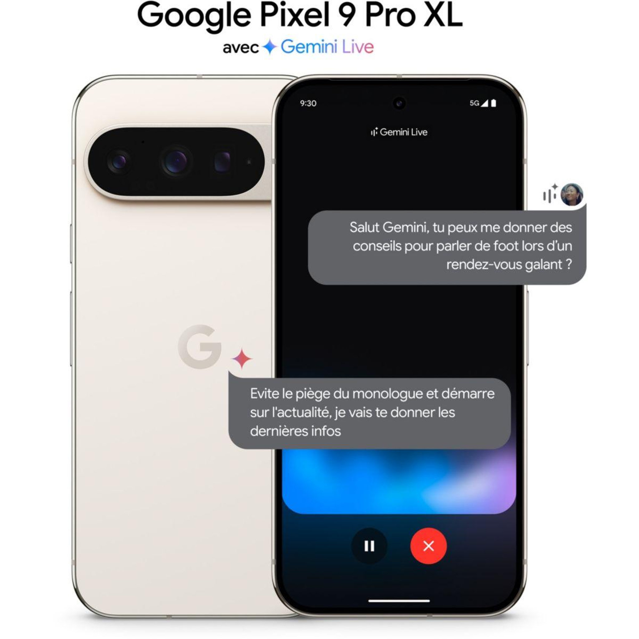 Voir la diapositive 1 : GOOGLE Smartphone Pixel 9 Pro XL Porcelaine 256Go