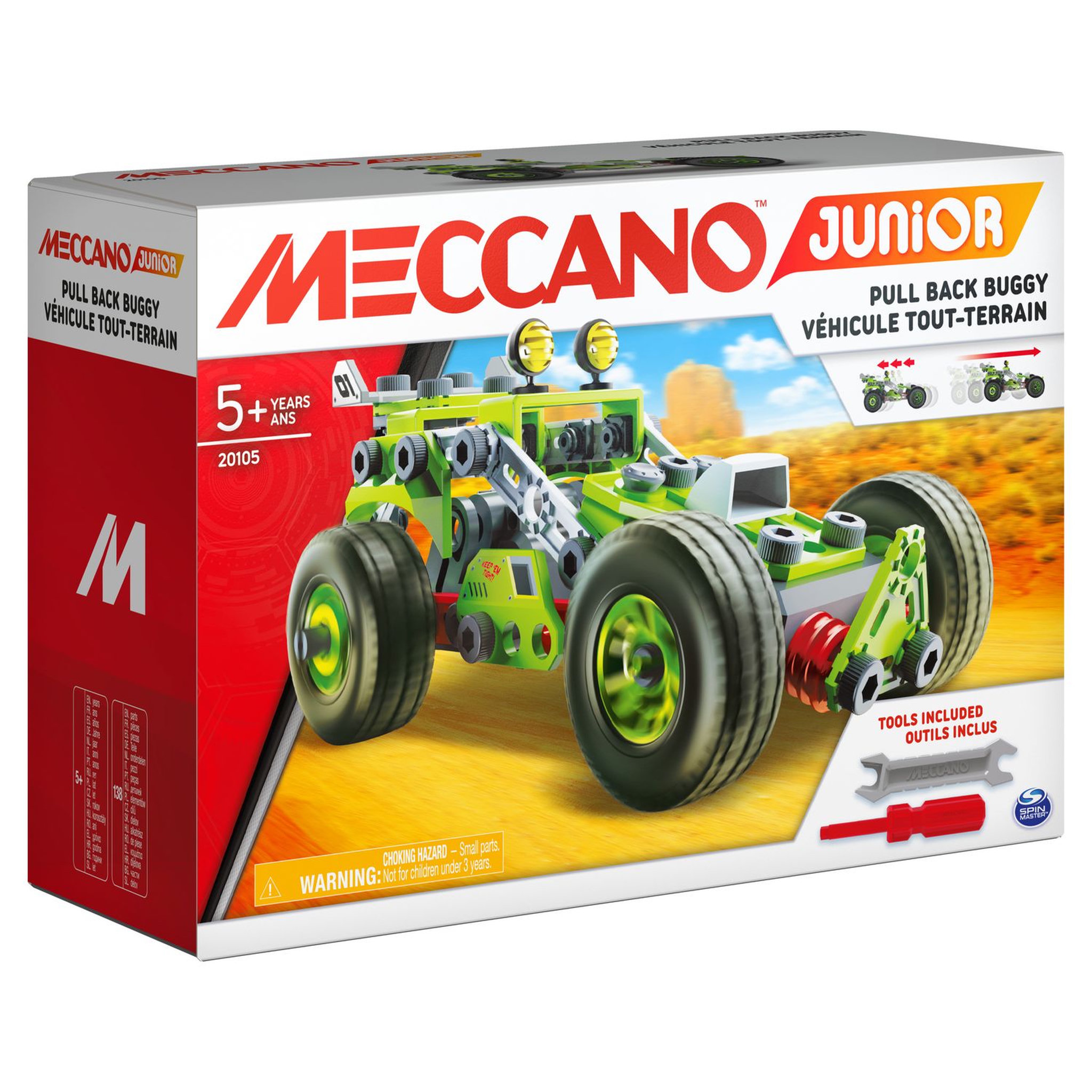 Voir la diapositive 1 : SPIN MASTER Ma voiture à rétro-friction Meccano Junior