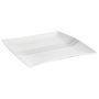 Voir la diapositive 2 : SECRET DE GOURMET Lot de 6 Assiettes de Présentation Carrées  Lignes  29cm Blanc