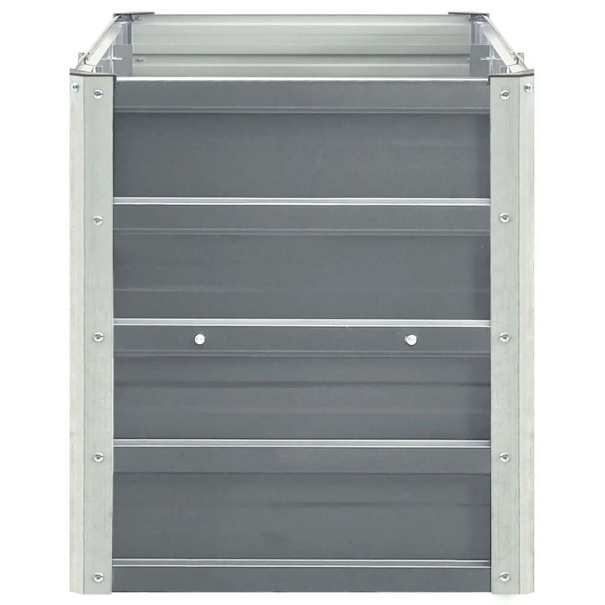 VIDAXL Jardiniere surelevee acier galvanise 240x40x45 cm gris