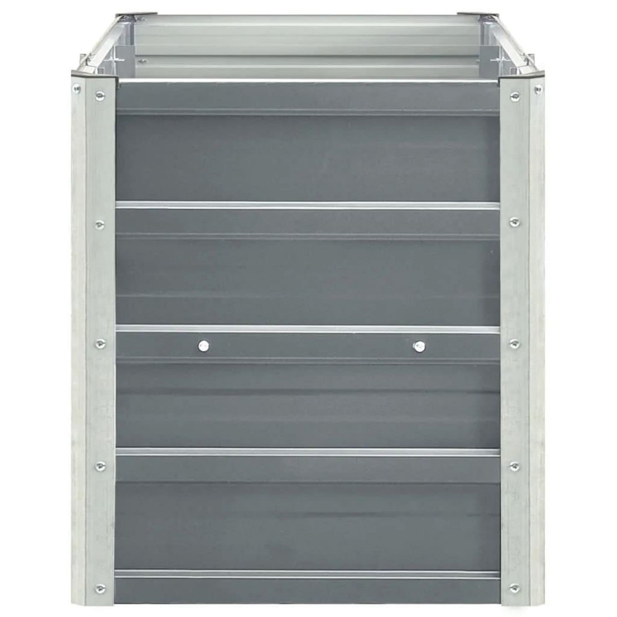 VIDAXL Jardiniere surelevee acier galvanise 240x40x45 cm gris