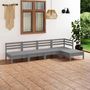Voir la diapositive 1 : VIDAXL Salon de jardin 5 pcs Bois de pin massif Gris