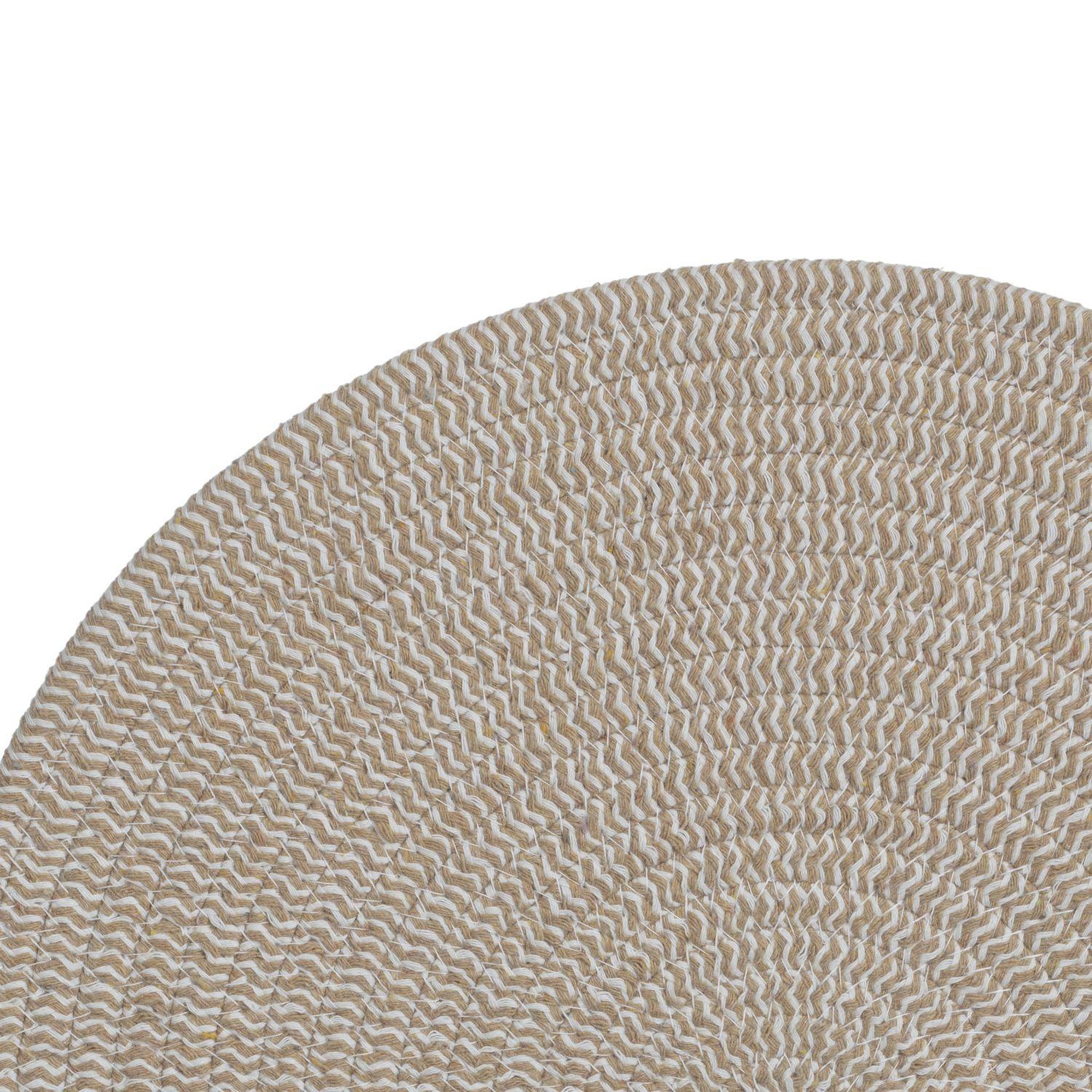 Voir la diapositive 2 : TOILINUX Lot de 6 sets de table rond en coton Alana