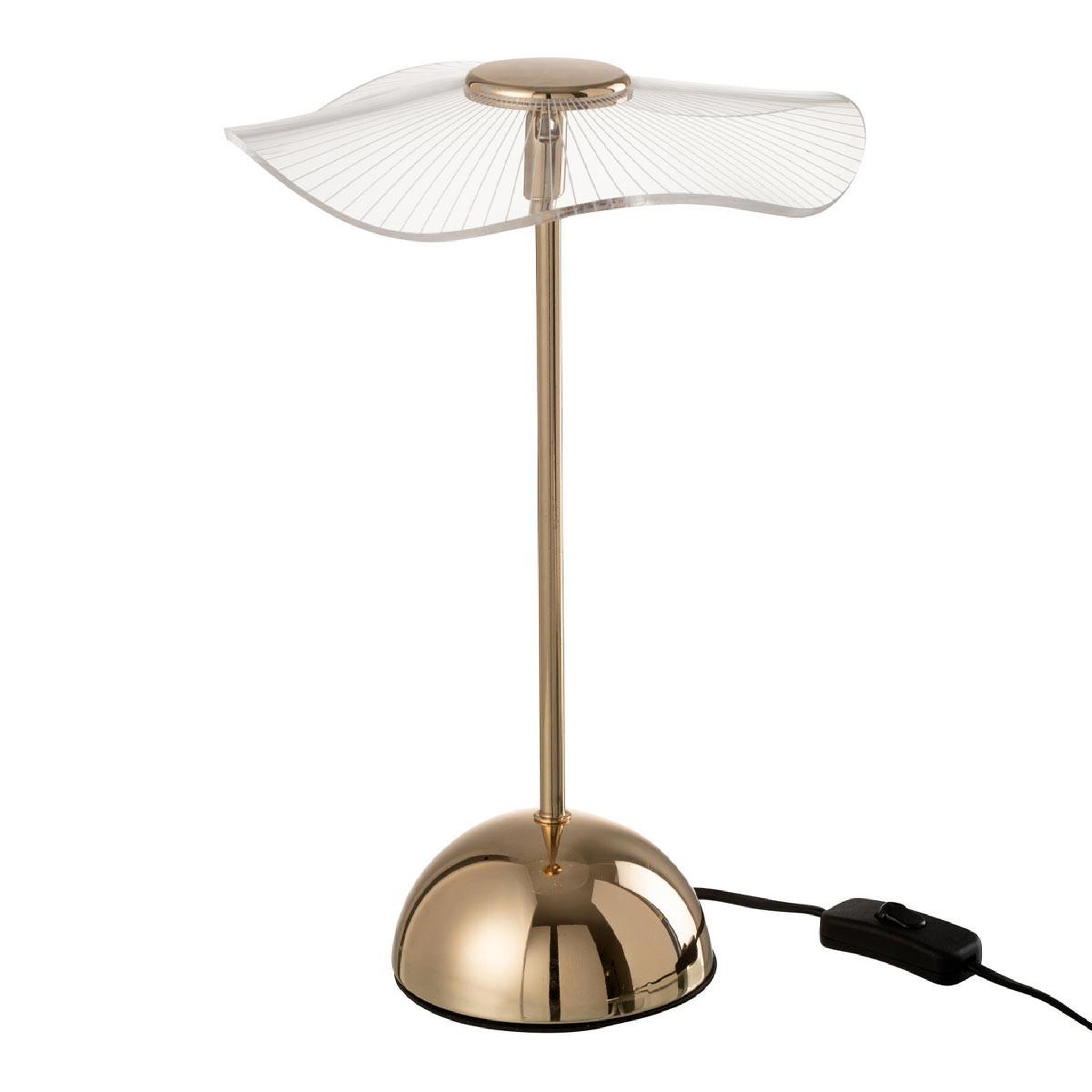 J-LINE Lampe à Poser Fleur à LED en Métal  Lela  31cm Or