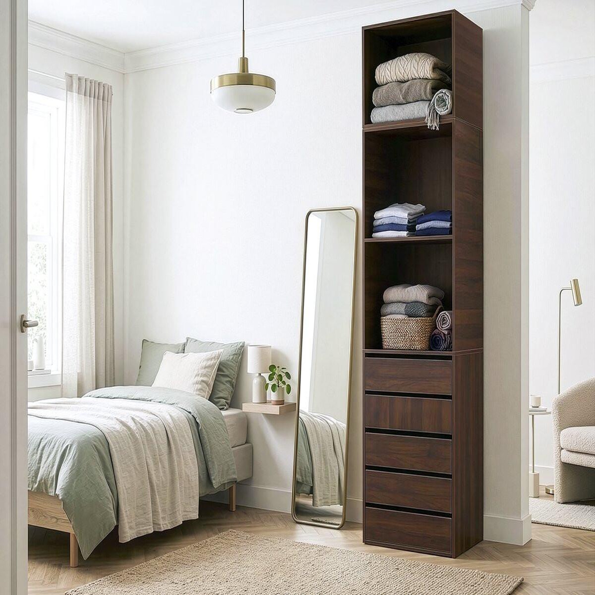 Voir la diapositive 2 : Habitat et Jardin Module surélévation de dressing en bois  opéra  - 60 x 45 x 40 cm - marron