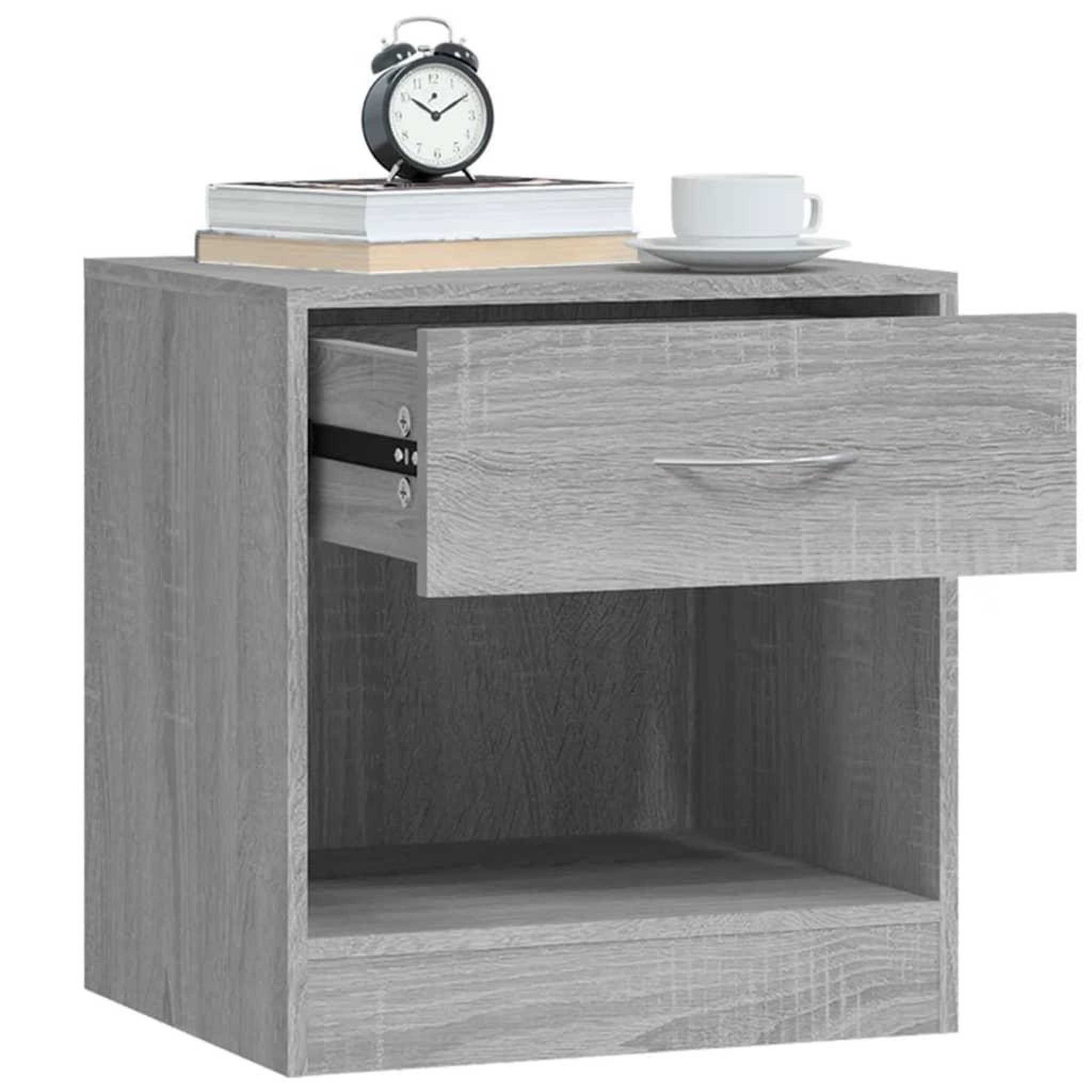 Voir la diapositive 5 : VIDAXL Tables de chevet 2 pcs avec tiroir Sonoma gris