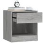 Voir la diapositive 5 : VIDAXL Tables de chevet 2 pcs avec tiroir Sonoma gris