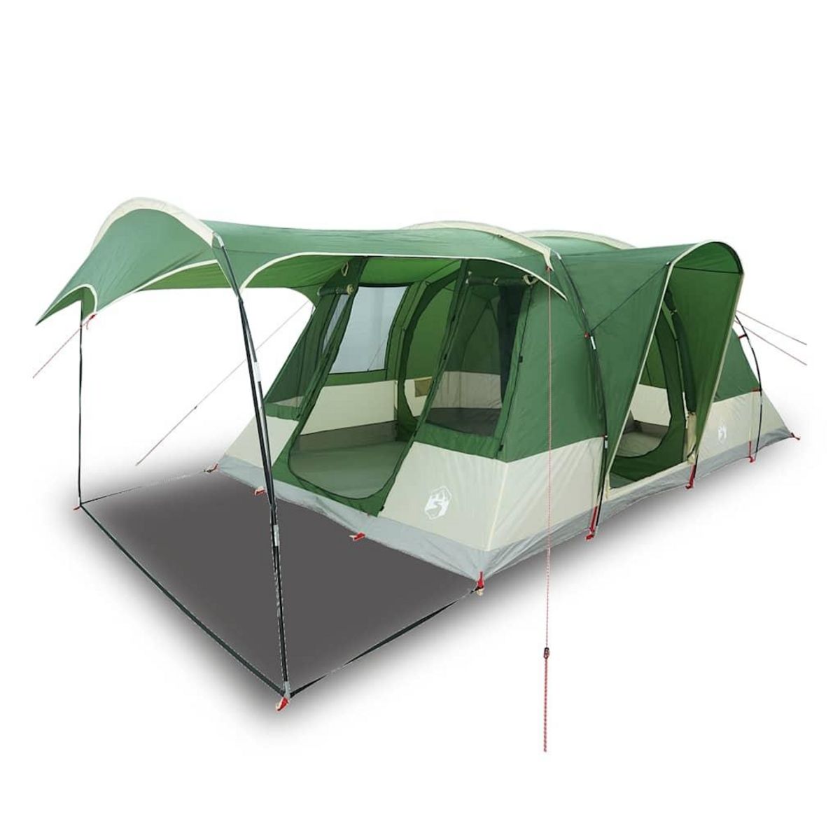 VIDAXL Tente de camping tunnel 5 personnes vert impermeable