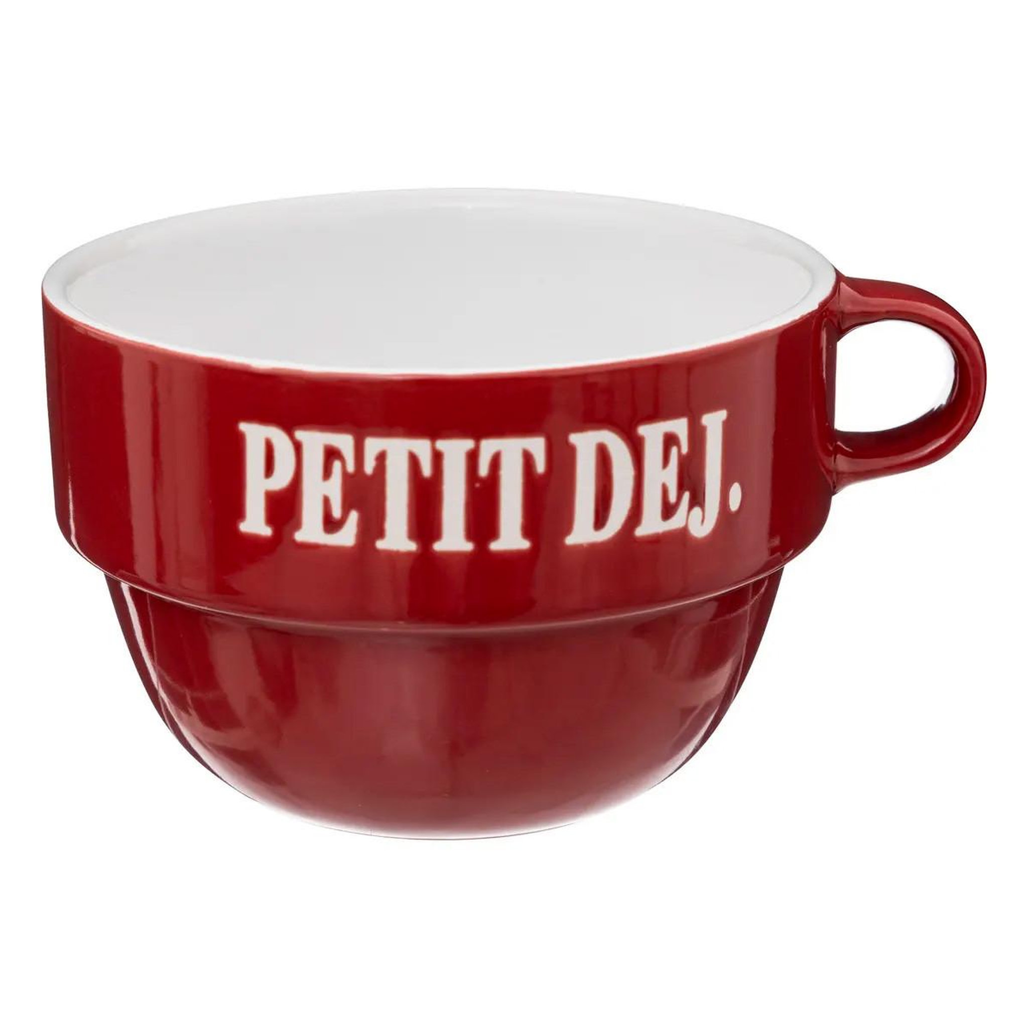 Voir la diapositive 2 : SECRET DE GOURMET Lot de 6 tasses en faïence  coloroma  62cl rouge