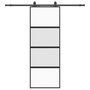 Voir la diapositive 2 : VIDAXL Porte coulissante kit quincaillerie noir 76x205 cm verre trempe