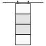 Voir la diapositive 2 : VIDAXL Porte coulissante kit quincaillerie noir 76x205 cm verre trempe