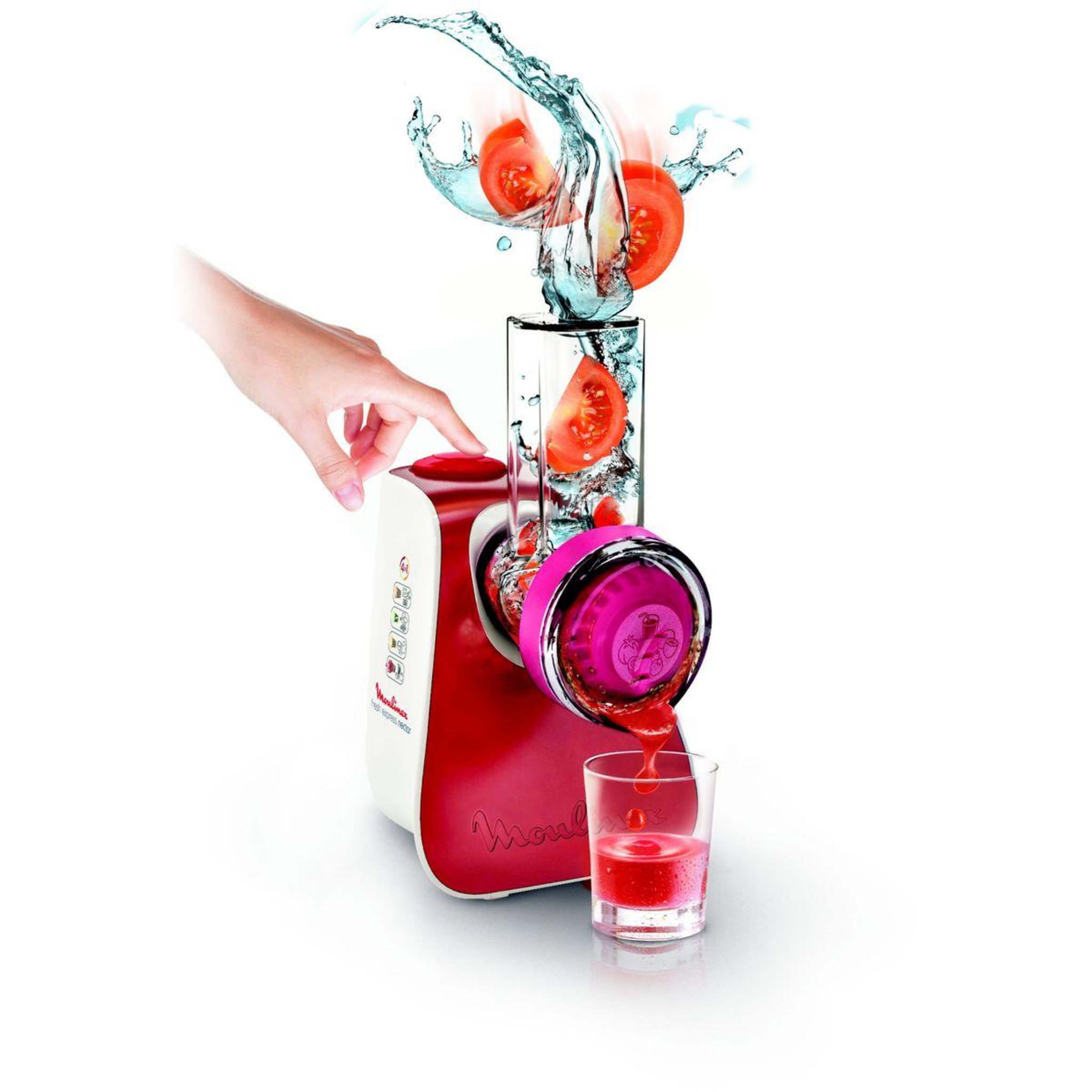 Voir la diapositive 4 : MOULINEX Râpe légumes électrique fresh express nectar 4en1 dj764510