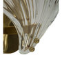 Voir la diapositive 5 : Paris Prix Applique Murale en Verre  Coquillage  22cm Transparent