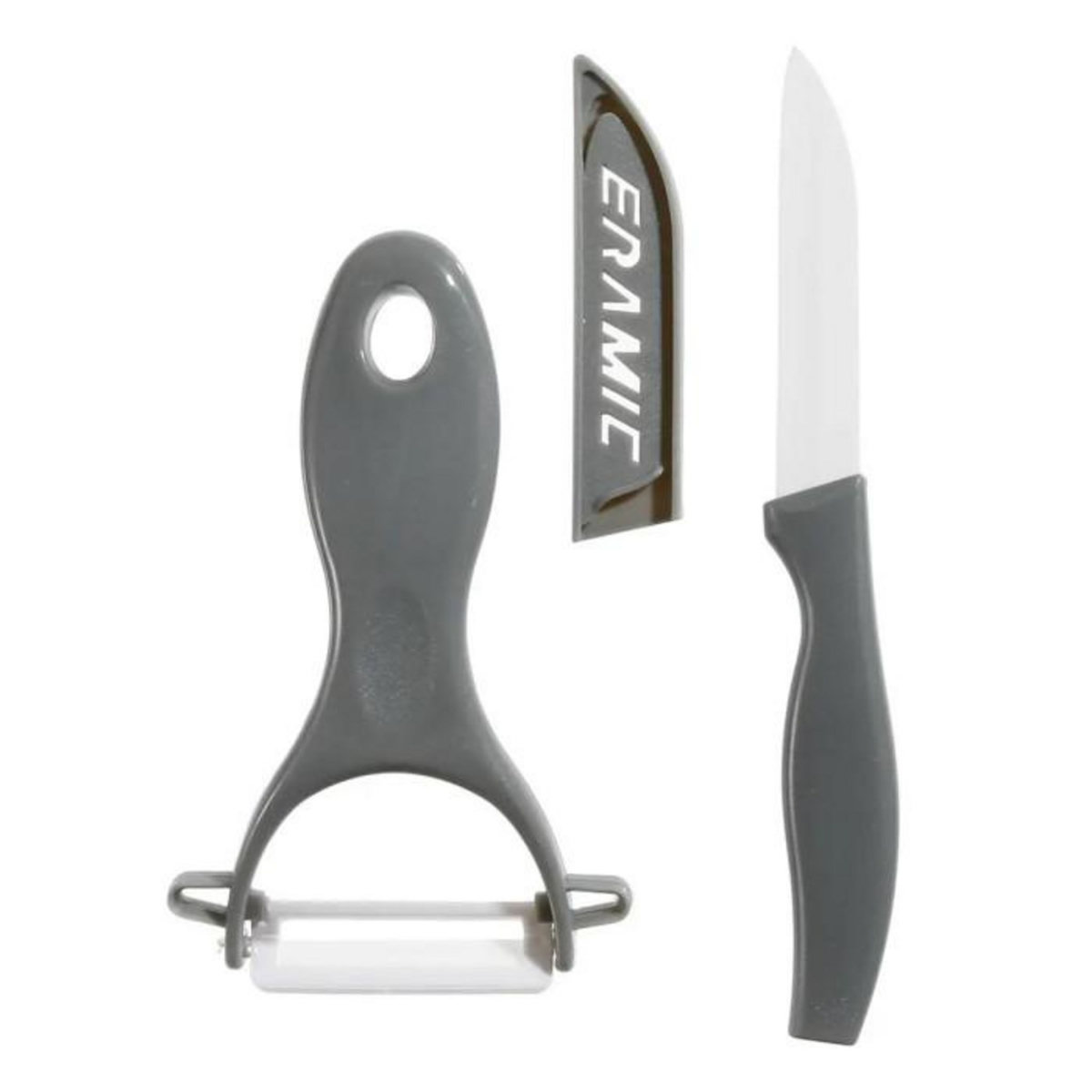 FIVE Couteau & Éplucheur Céramique  Zirco  20cm Gris