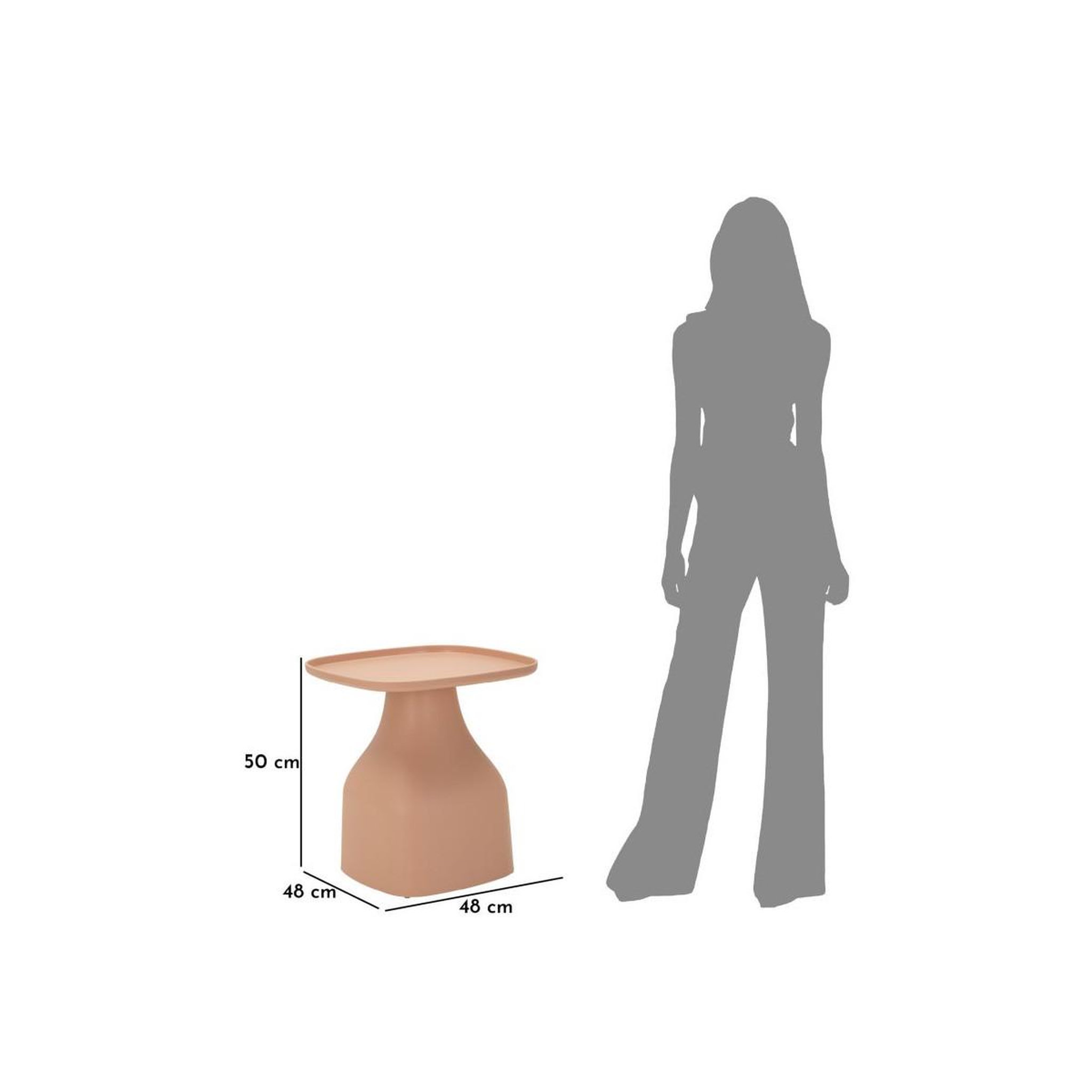 Voir la diapositive 6 : Paris Prix Table d'appoint carrée  gea  50cm rose