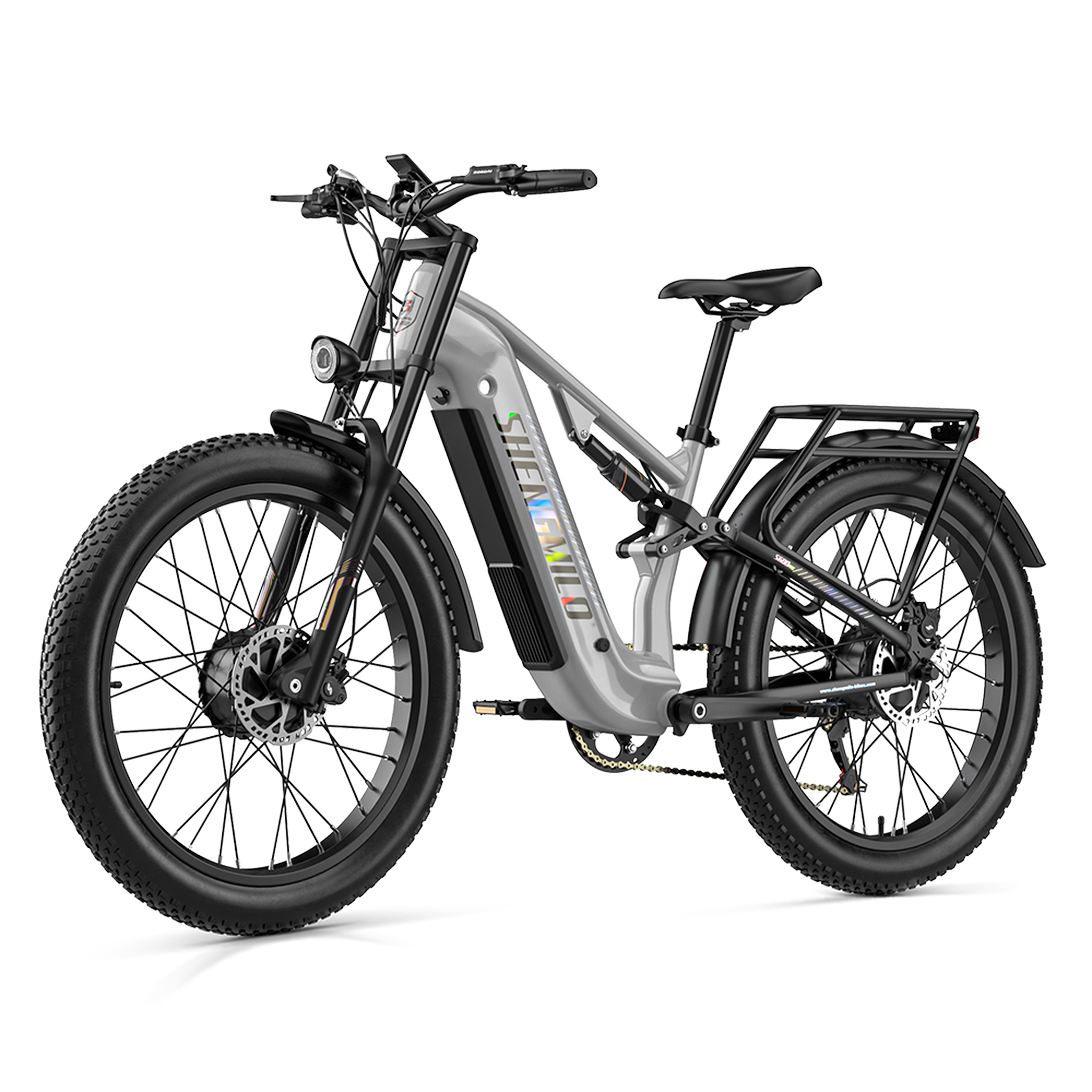 Voir la diapositive 4 : SHENGMILO Vélo électrique tout-terrain shengmilo s600pro , double moteur, 48v 25ah, gris