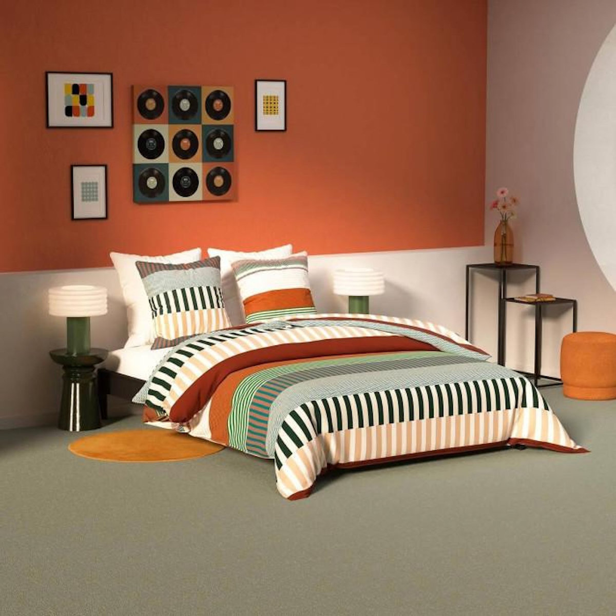 ATMOSPHERA Parure de Lit 3 Pièces  Nocta  240x220cm Multicolore