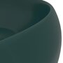 VIDAXL Lavabo rond de luxe Vert fonce mat 40x15 cm Ceramique
